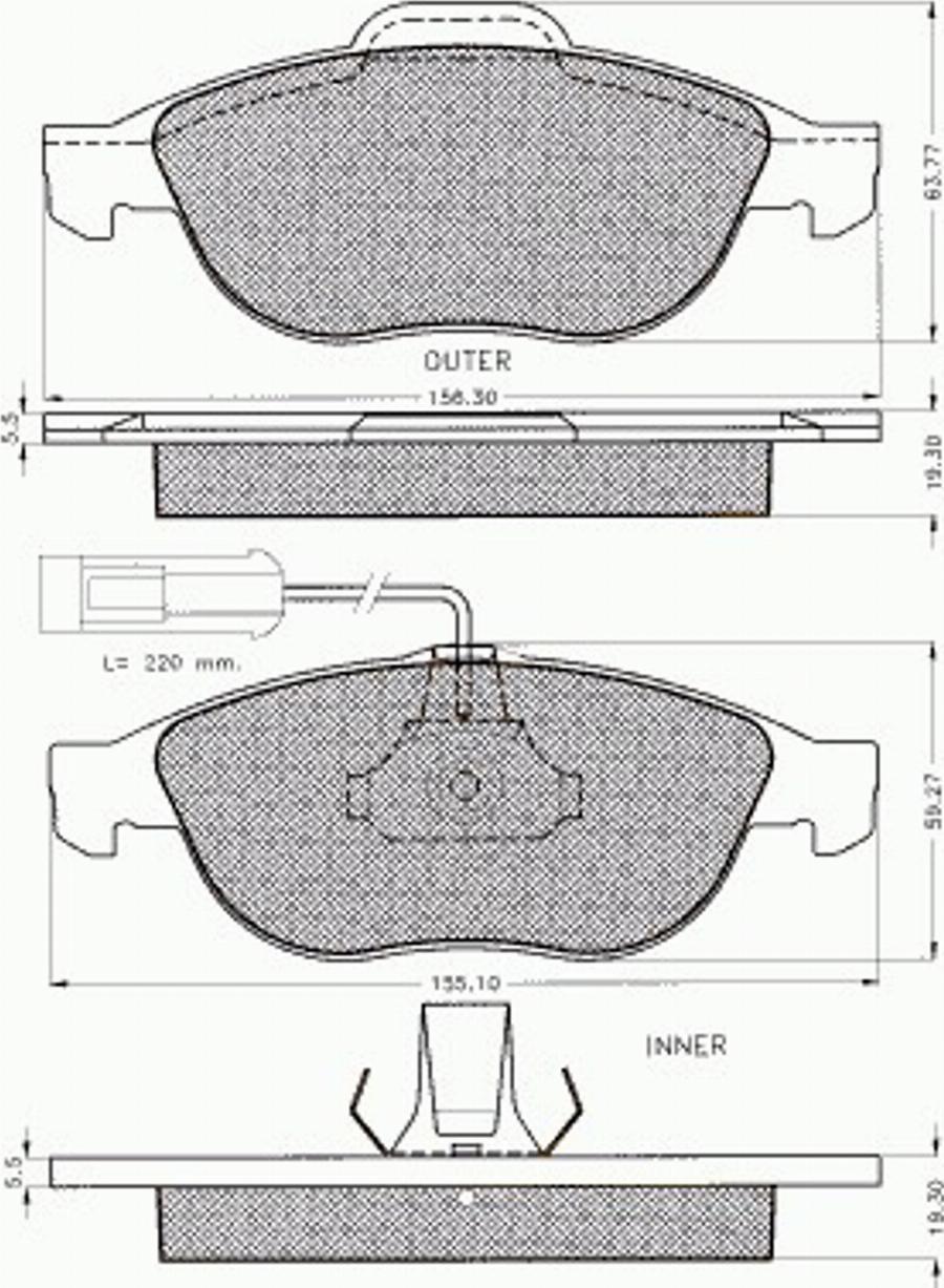 Pex 7474 - Kit de plaquettes de frein, frein à disque cwaw.fr