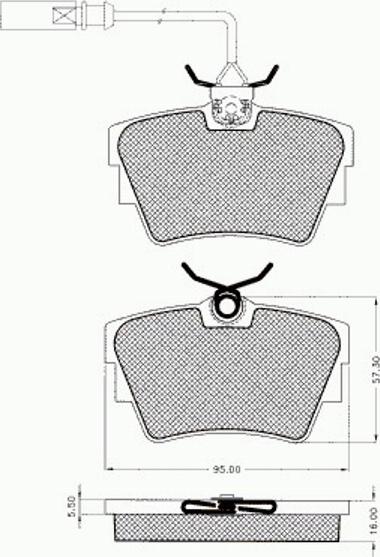 Pex 7.545 - Kit de plaquettes de frein, frein à disque cwaw.fr