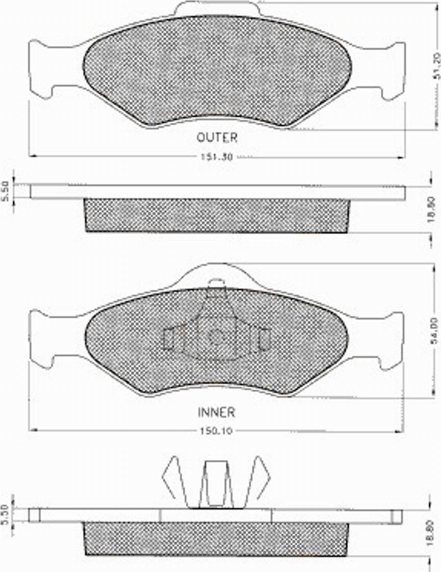 Pex 7.540S - Kit de plaquettes de frein, frein à disque cwaw.fr