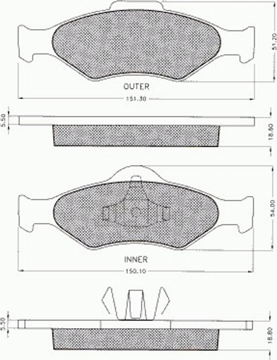 Pex 7.540 - Kit de plaquettes de frein, frein à disque cwaw.fr