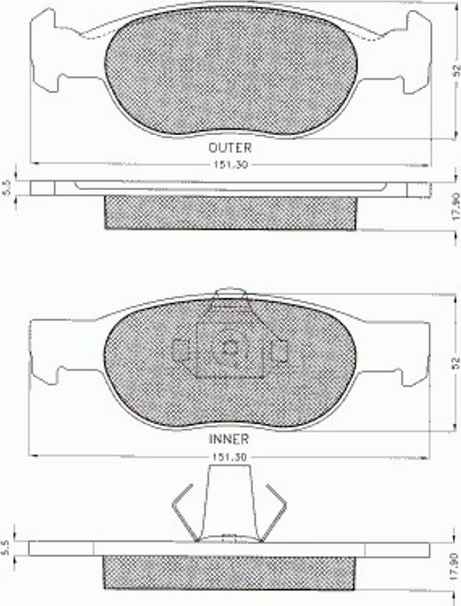 Pex 7541 - Kit de plaquettes de frein, frein à disque cwaw.fr