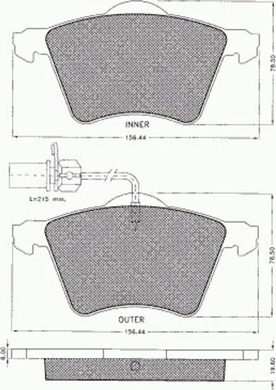 Pex 7.543 - Kit de plaquettes de frein, frein à disque cwaw.fr