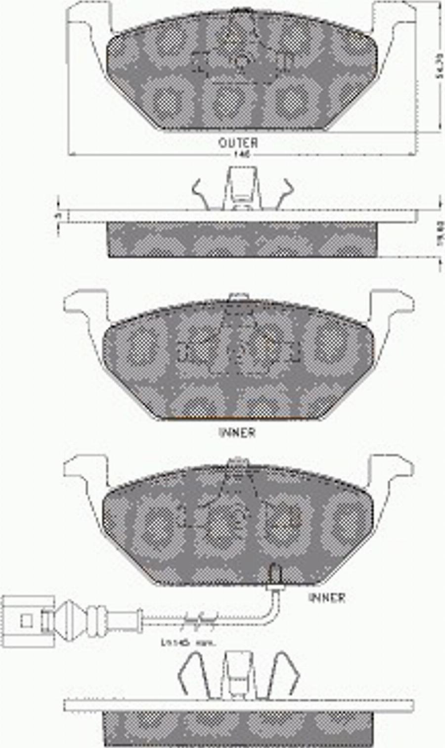 Pex 7.542 - Kit de plaquettes de frein, frein à disque cwaw.fr