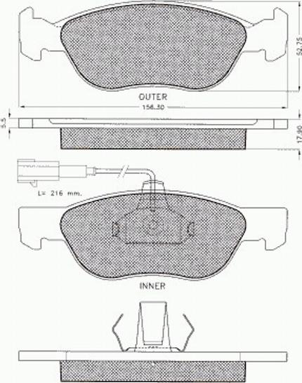 Pex 7.504 - Kit de plaquettes de frein, frein à disque cwaw.fr