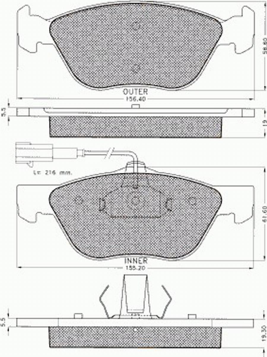 Pex 7.505 - Kit de plaquettes de frein, frein à disque cwaw.fr