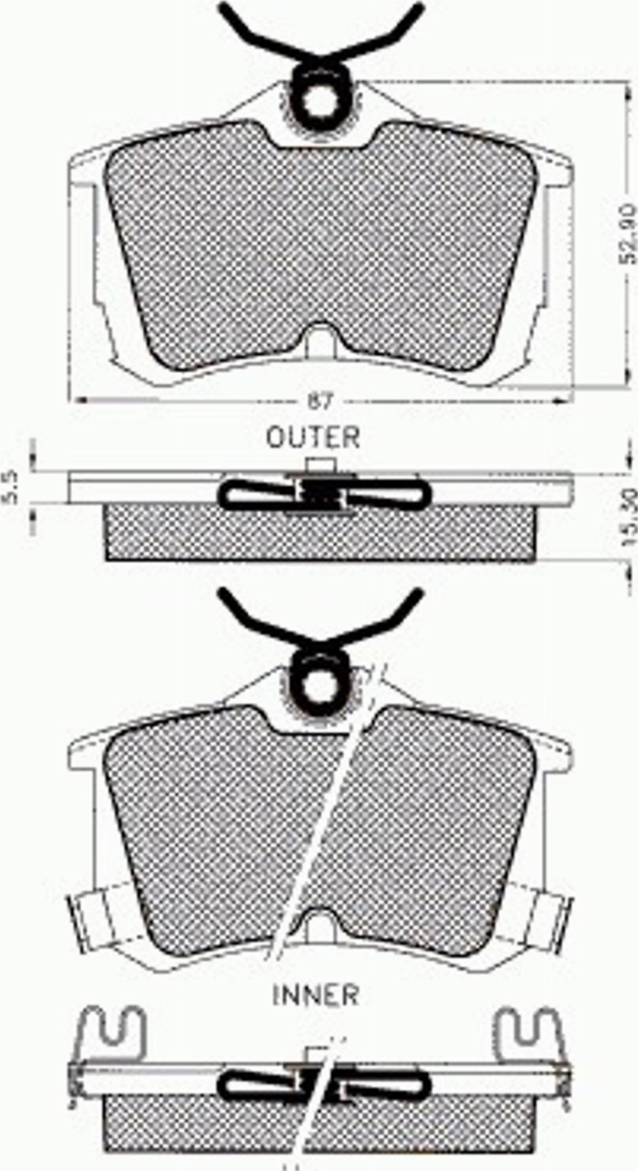 Pex 7.508 - Kit de plaquettes de frein, frein à disque cwaw.fr