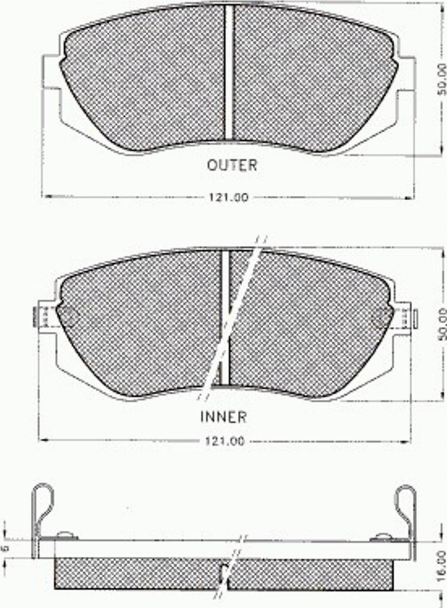 Pex 7518 - Kit de plaquettes de frein, frein à disque cwaw.fr