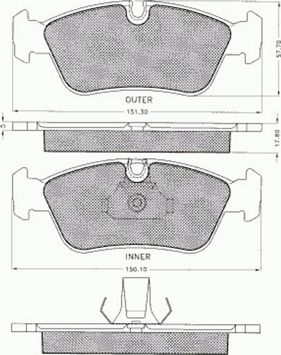 Pex 7.513 - Kit de plaquettes de frein, frein à disque cwaw.fr