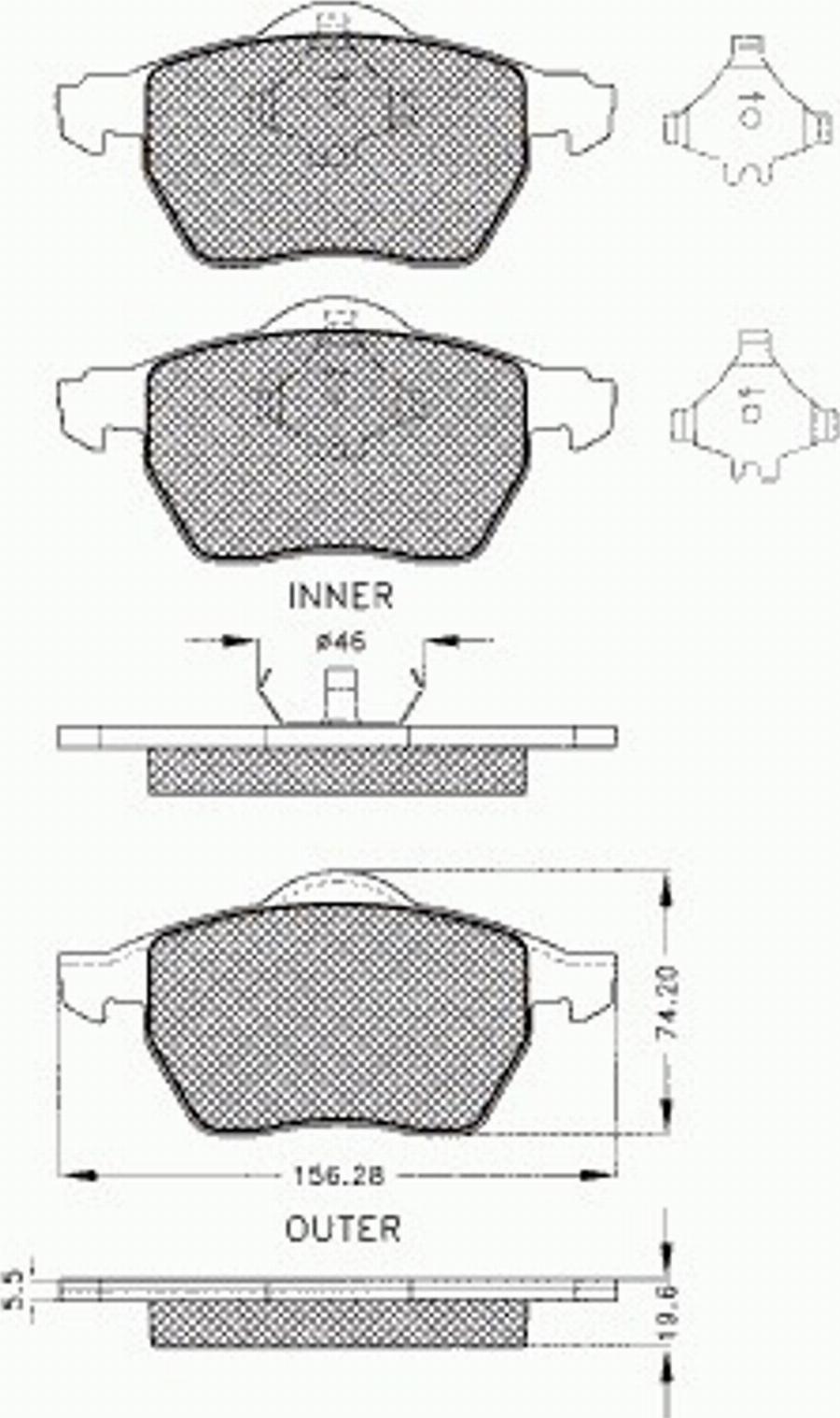 Pex 7512 - Kit de plaquettes de frein, frein à disque cwaw.fr