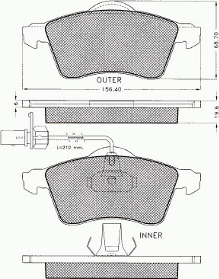 Pex 7.531 - Kit de plaquettes de frein, frein à disque cwaw.fr