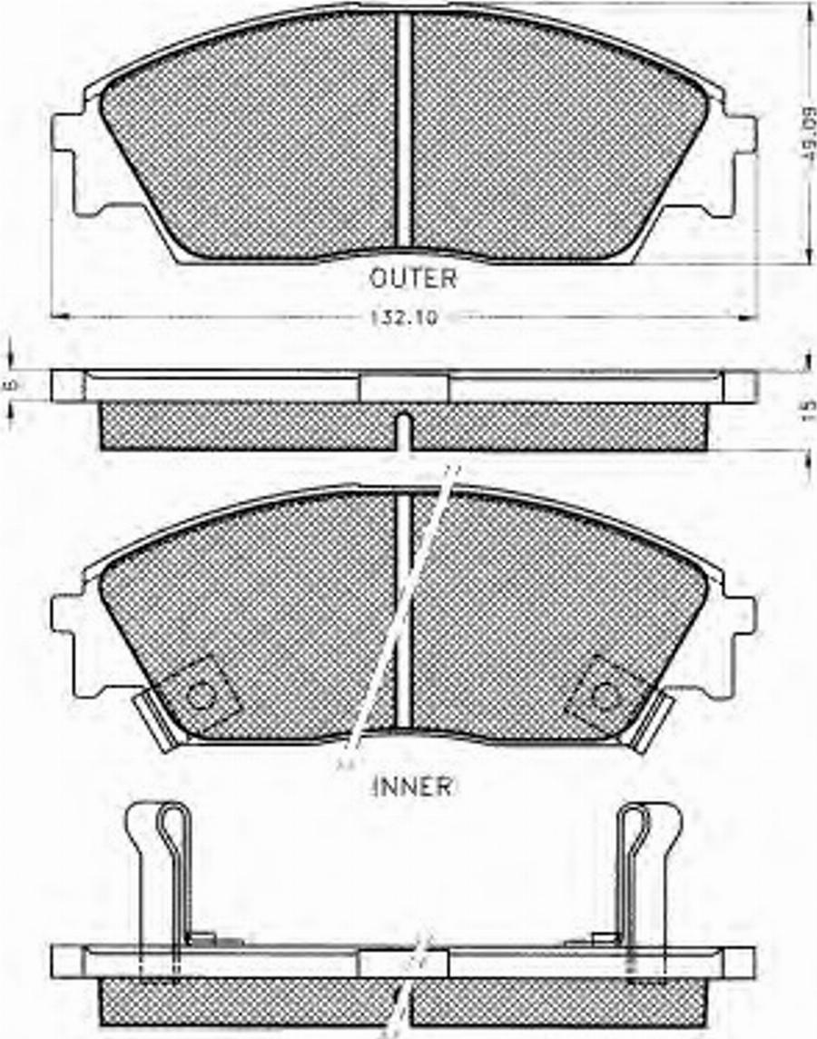 Pex 7096 - Kit de plaquettes de frein, frein à disque cwaw.fr