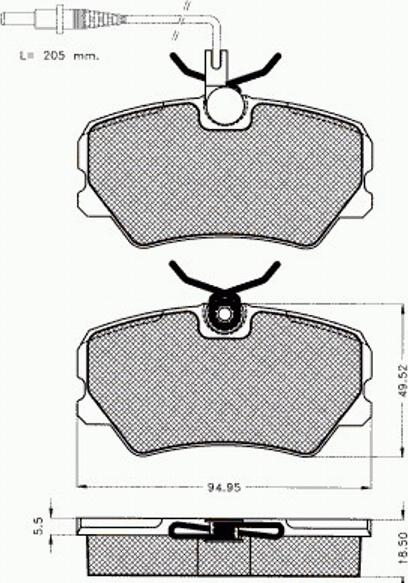 Pex 7091 - Kit de plaquettes de frein, frein à disque cwaw.fr