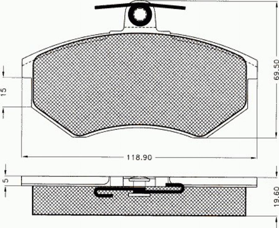 Pex 7.050 - Kit de plaquettes de frein, frein à disque cwaw.fr