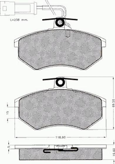 Pex 7051 - Kit de plaquettes de frein, frein à disque cwaw.fr