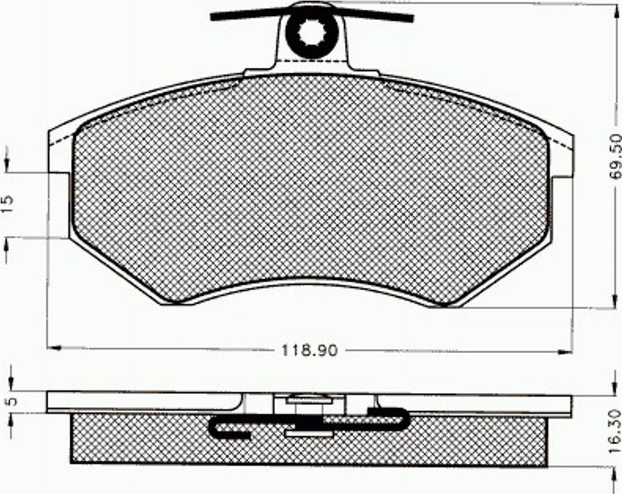 Pex 7053 - Kit de plaquettes de frein, frein à disque cwaw.fr