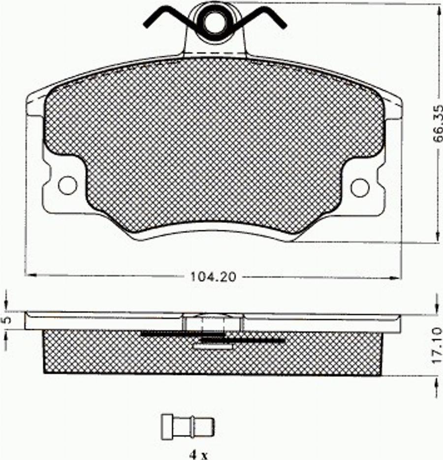 Pex 7069 - Kit de plaquettes de frein, frein à disque cwaw.fr