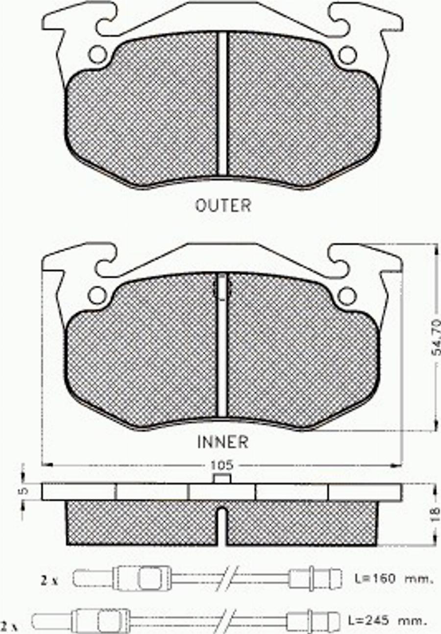 Pex 7061 - Kit de plaquettes de frein, frein à disque cwaw.fr