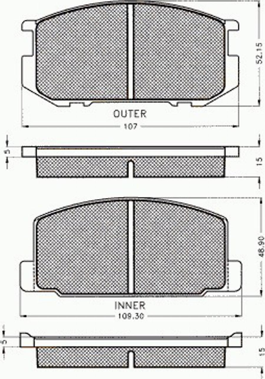 Pex 7088 - Kit de plaquettes de frein, frein à disque cwaw.fr