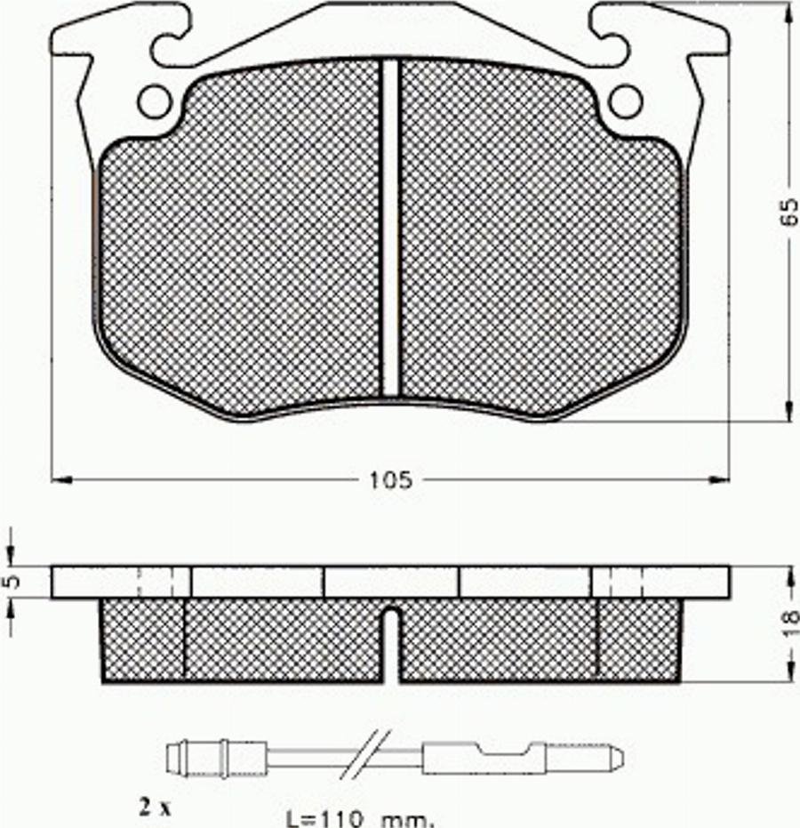 Pex 7038 - Kit de plaquettes de frein, frein à disque cwaw.fr