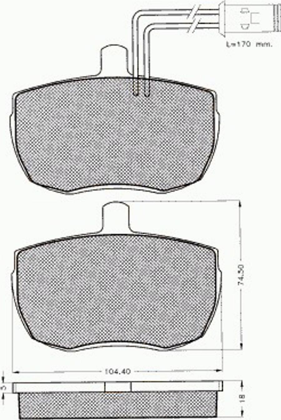 Pex 7070 - Kit de plaquettes de frein, frein à disque cwaw.fr