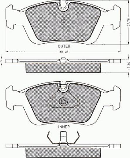 Pex 7195 - Kit de plaquettes de frein, frein à disque cwaw.fr