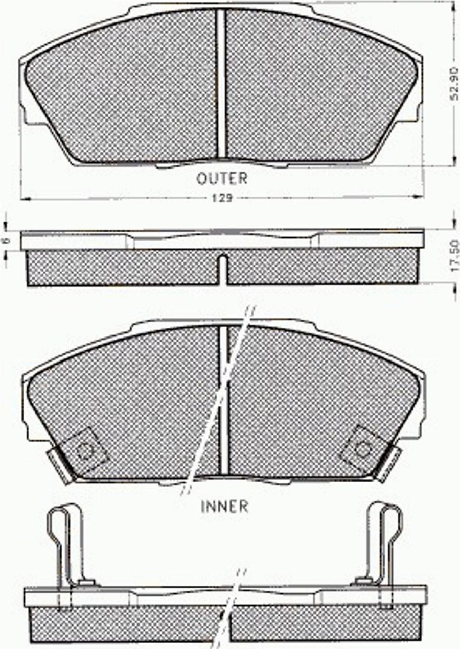 Pex 7196 - Kit de plaquettes de frein, frein à disque cwaw.fr