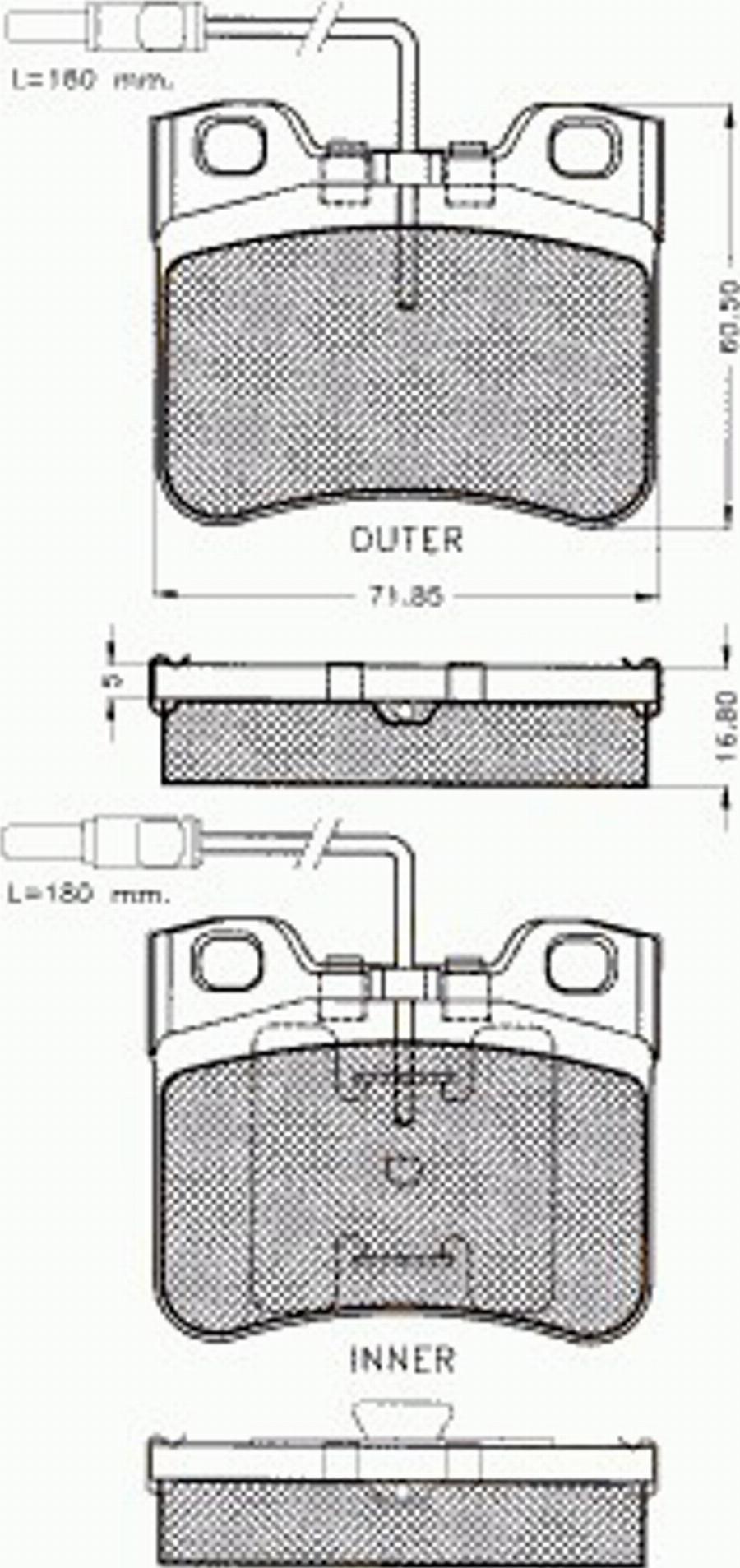 Pex 7198 - Kit de plaquettes de frein, frein à disque cwaw.fr