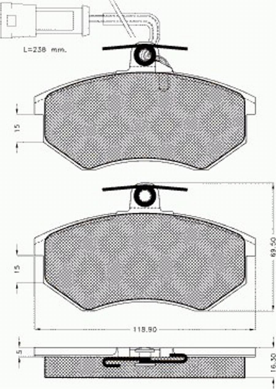 Pex 7193 - Kit de plaquettes de frein, frein à disque cwaw.fr