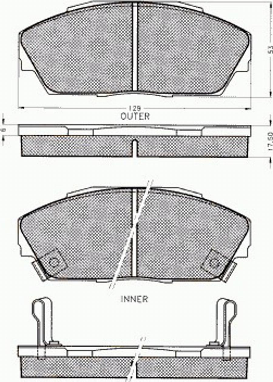 Pex 7.197 - Kit de plaquettes de frein, frein à disque cwaw.fr