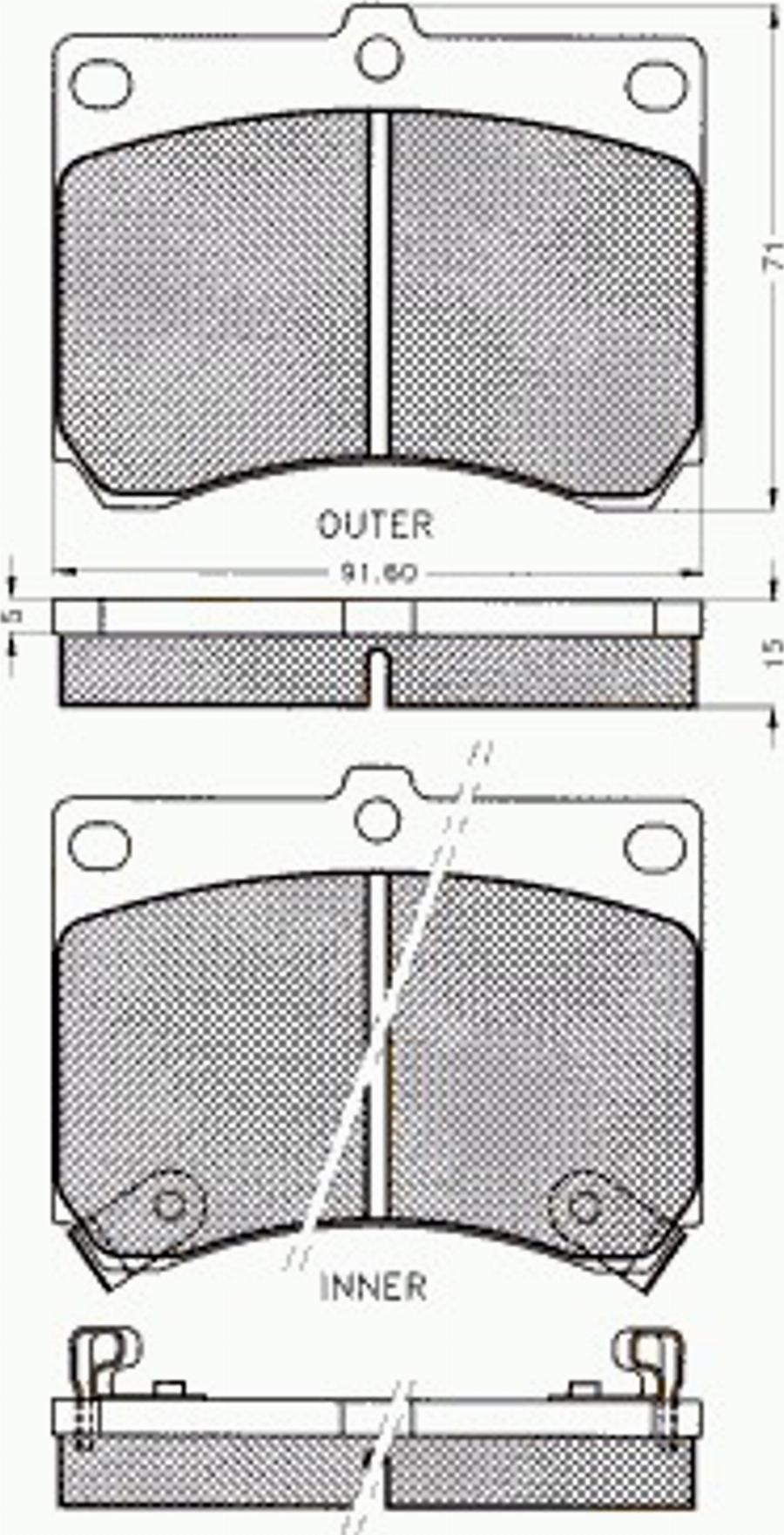 Pex 7157 - Kit de plaquettes de frein, frein à disque cwaw.fr