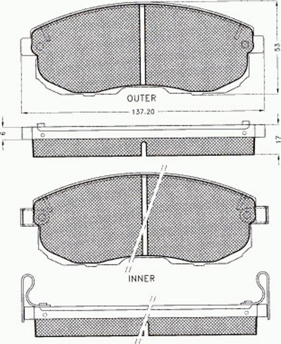 Pex 7112 - Kit de plaquettes de frein, frein à disque cwaw.fr