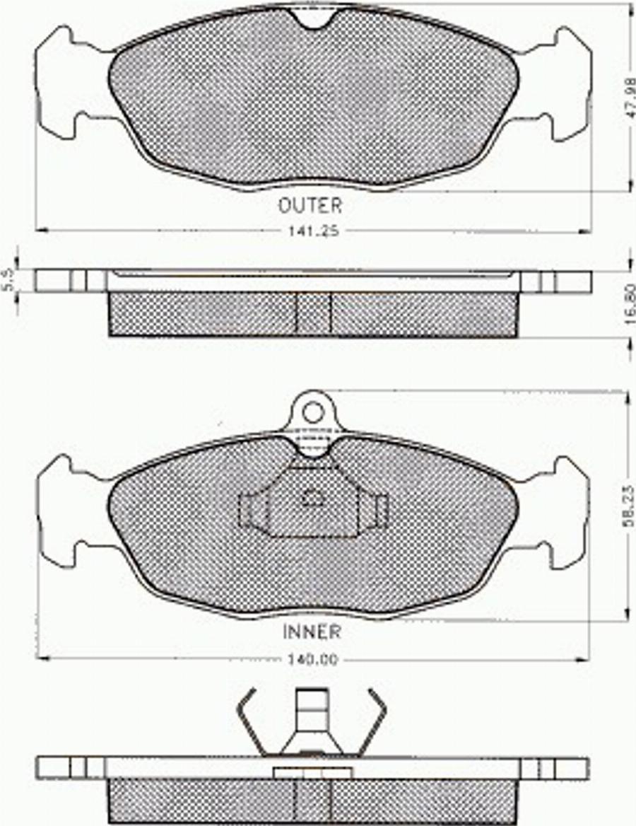 Pex 7188 - Kit de plaquettes de frein, frein à disque cwaw.fr