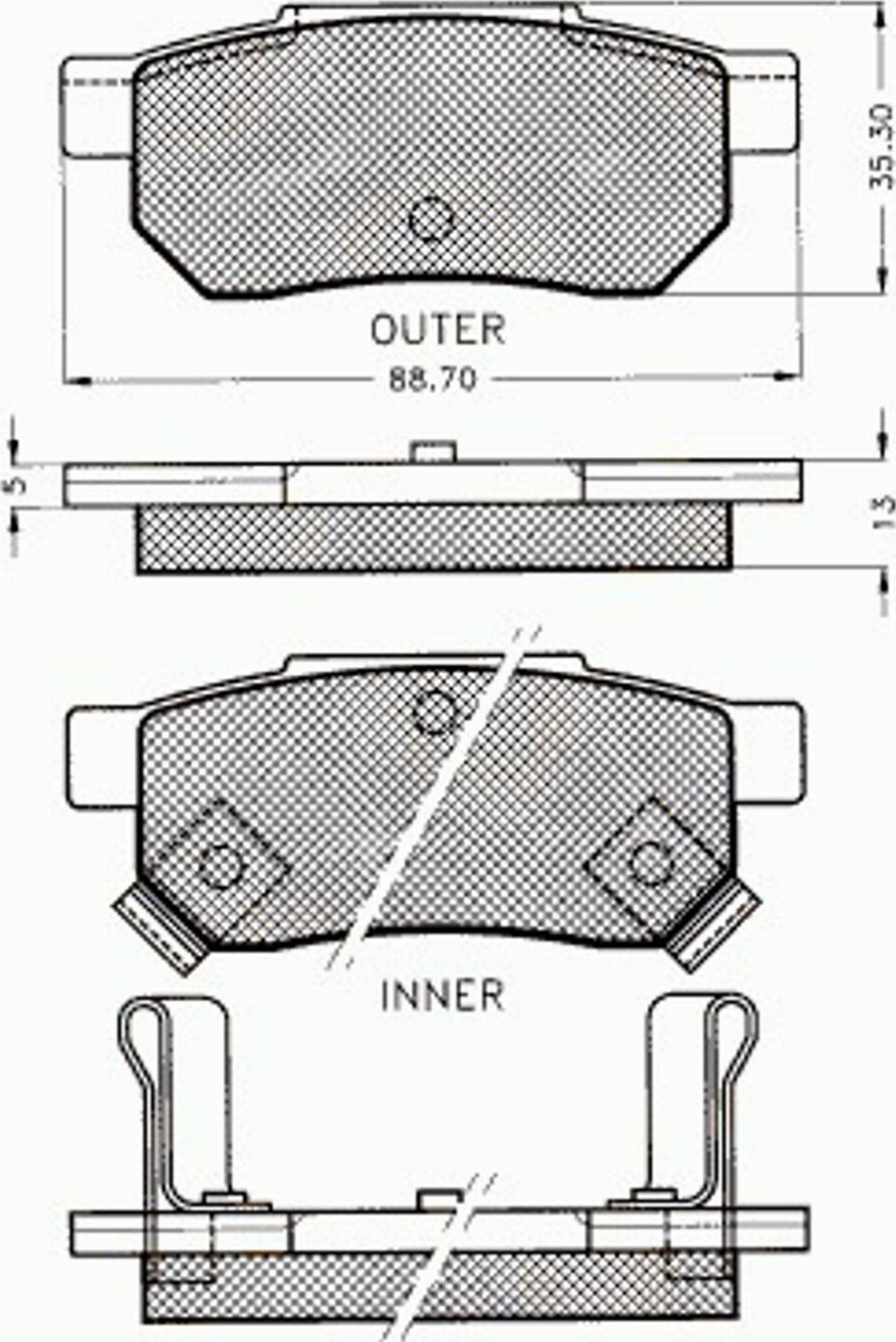 Pex 7134 - Kit de plaquettes de frein, frein à disque cwaw.fr