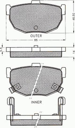 Pex 7120 - Kit de plaquettes de frein, frein à disque cwaw.fr