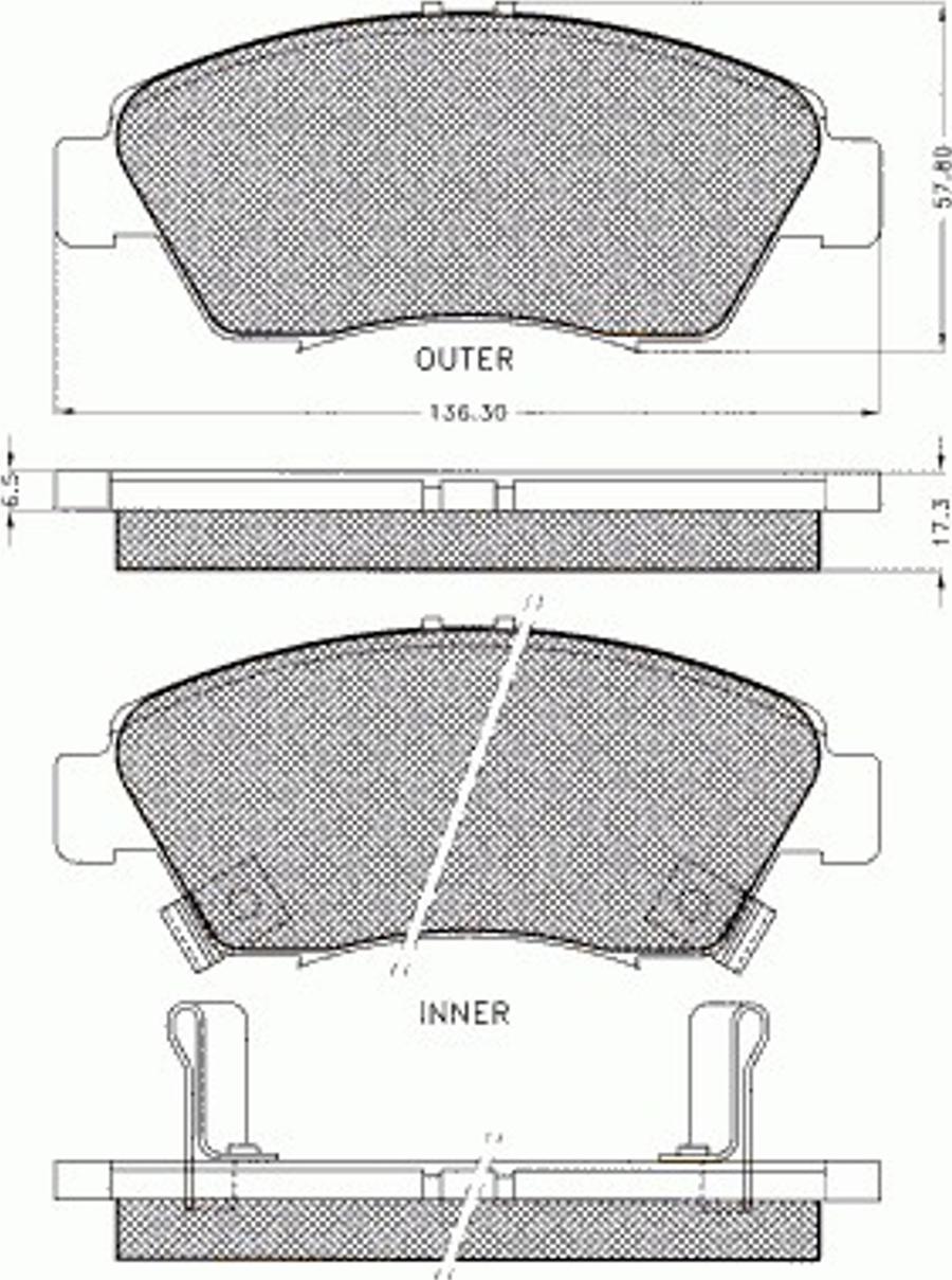 Pex 7127 - Kit de plaquettes de frein, frein à disque cwaw.fr