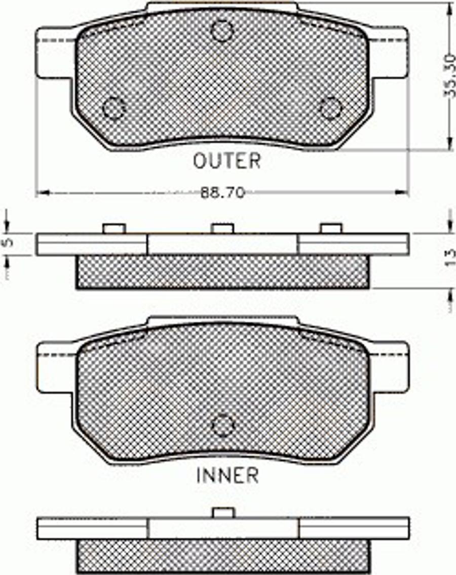 Pex 7.399 - Kit de plaquettes de frein, frein à disque cwaw.fr