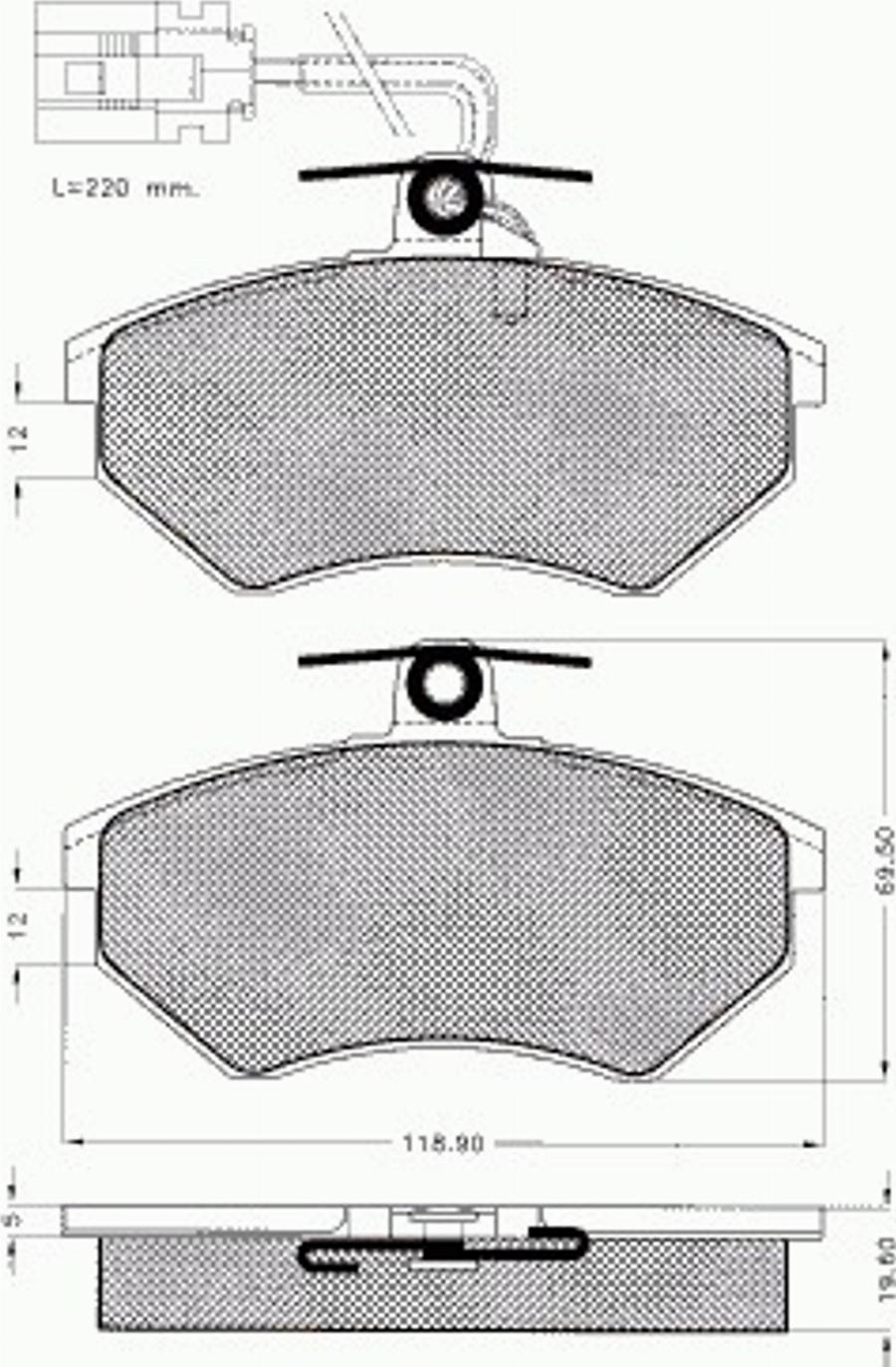 Pex 7391 - Kit de plaquettes de frein, frein à disque cwaw.fr