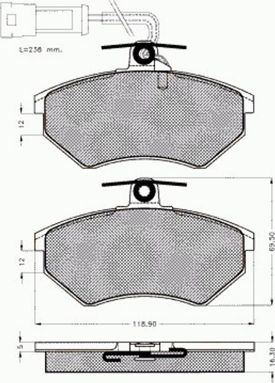 Pex 7393 - Kit de plaquettes de frein, frein à disque cwaw.fr