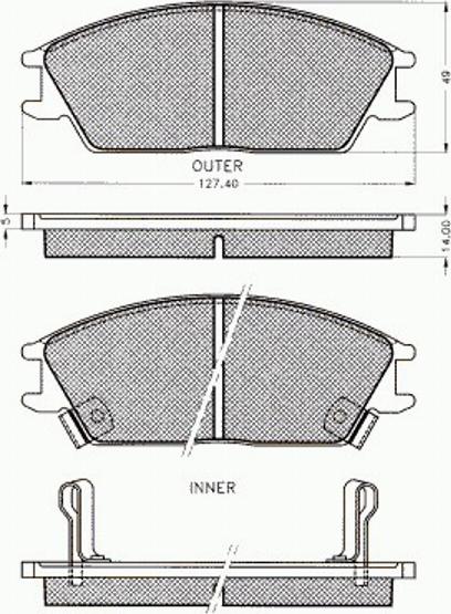 Pex 7352 - Kit de plaquettes de frein, frein à disque cwaw.fr