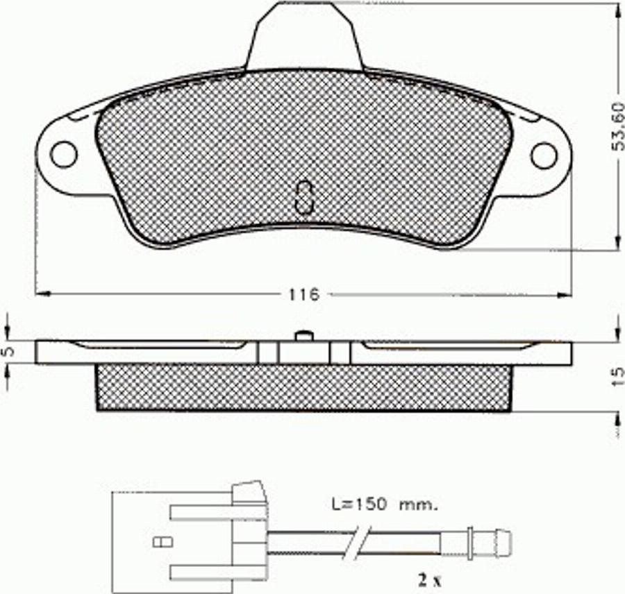 Pex 7.357 - Kit de plaquettes de frein, frein à disque cwaw.fr