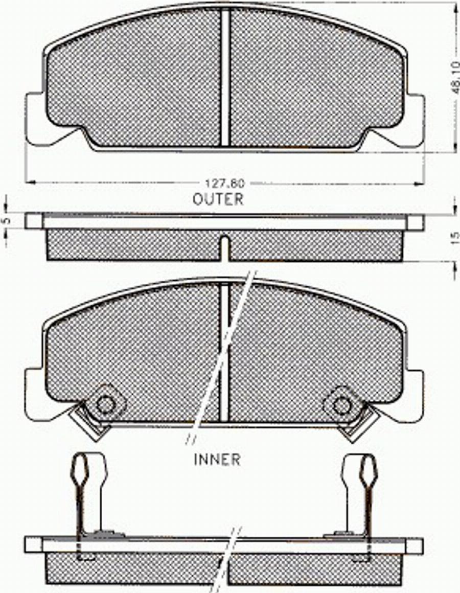 Pex 7315 - Kit de plaquettes de frein, frein à disque cwaw.fr