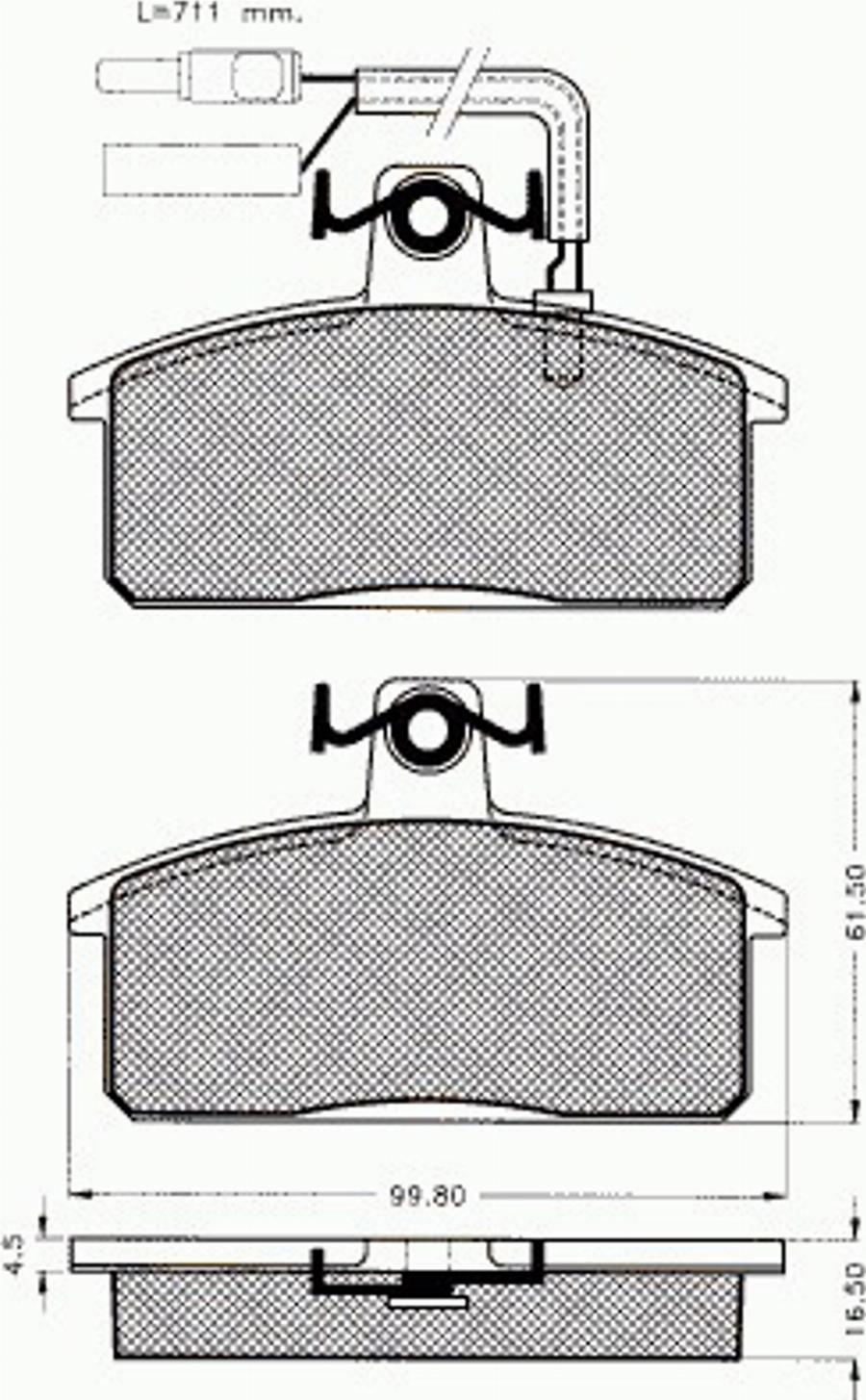 Pex 7313 - Kit de plaquettes de frein, frein à disque cwaw.fr