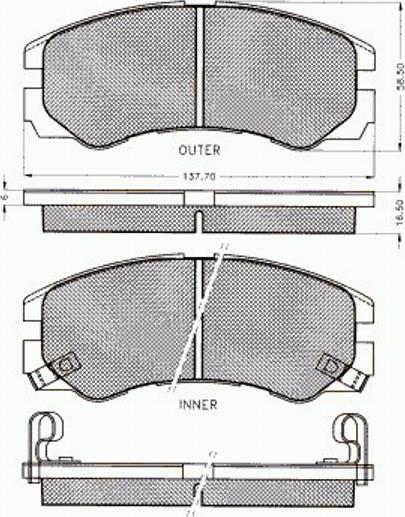 Pex 7387 - Kit de plaquettes de frein, frein à disque cwaw.fr