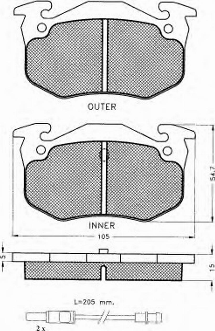 Pex 7324 - Kit de plaquettes de frein, frein à disque cwaw.fr