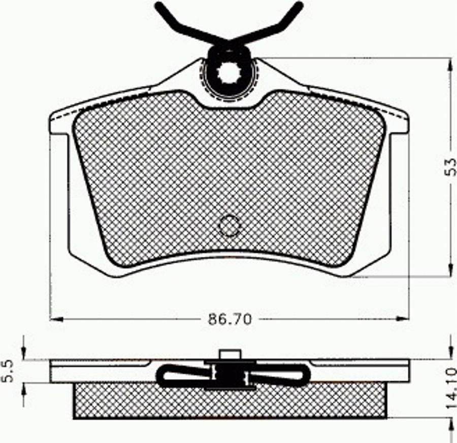 Pex 7375 - Kit de plaquettes de frein, frein à disque cwaw.fr