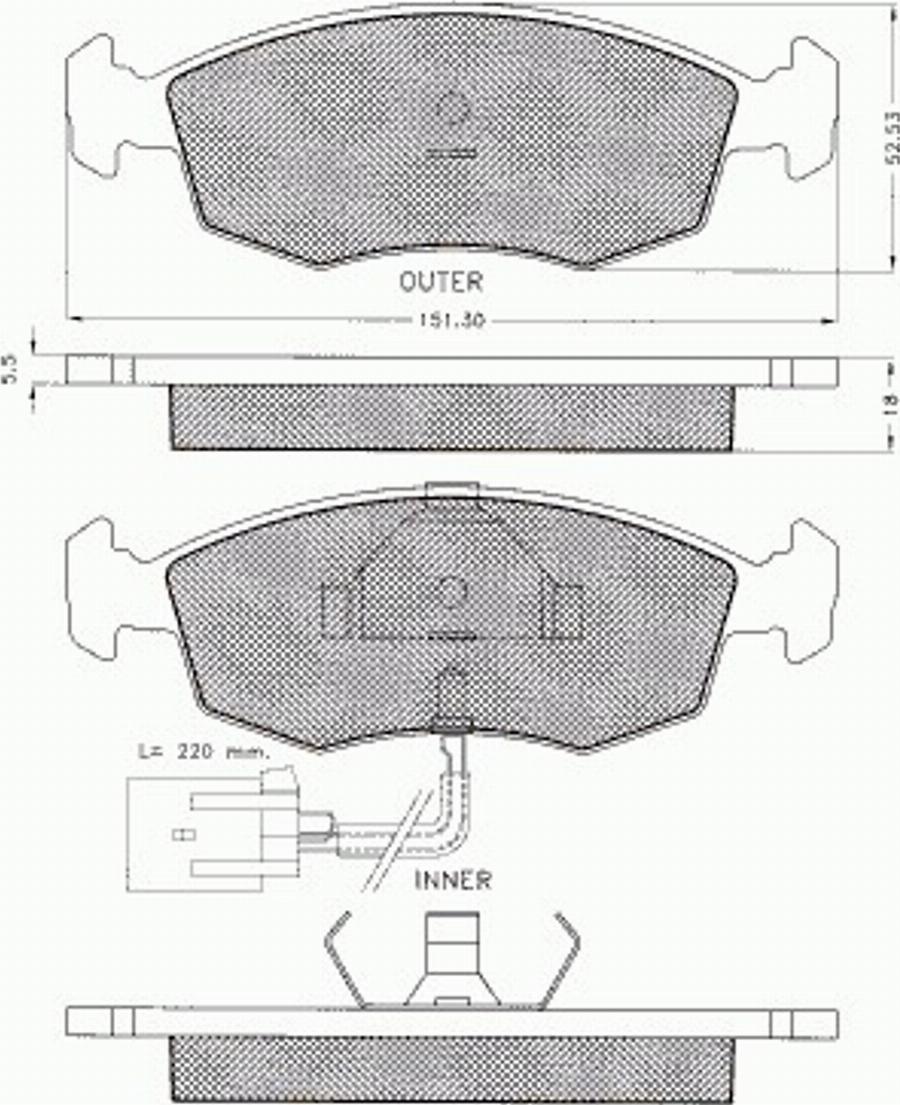 Pex 7371 - Kit de plaquettes de frein, frein à disque cwaw.fr