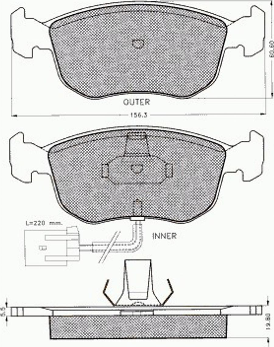 Pex 7373 - Kit de plaquettes de frein, frein à disque cwaw.fr