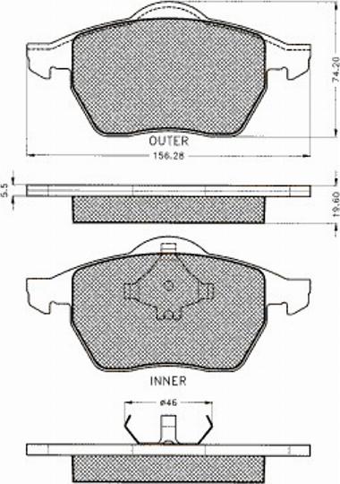 Pex 7295S - Kit de plaquettes de frein, frein à disque cwaw.fr