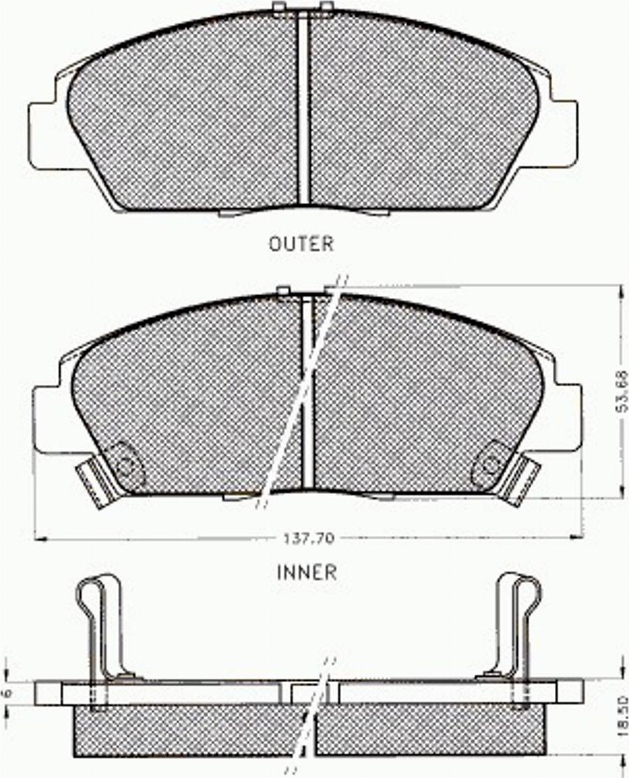 Pex 7244 - Kit de plaquettes de frein, frein à disque cwaw.fr