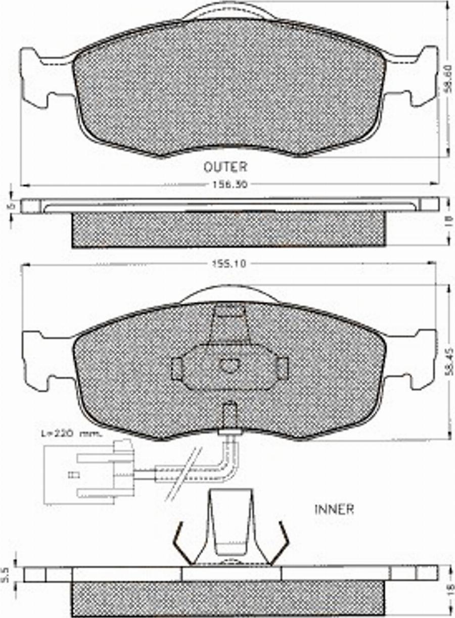 Pex 7254S - Kit de plaquettes de frein, frein à disque cwaw.fr